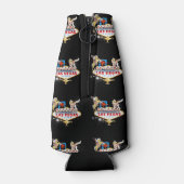 Las Vegas Welcome Sign On Starryの背景 ボトルクーラー (裏面)