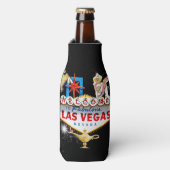 Las Vegas Welcome Sign On Starryの背景 缶クーラー (ボトル正面)