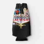 Las Vegas Welcome Sign On Starryの背景 缶クーラー (裏面)