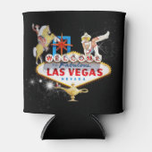 Las Vegas Welcome Sign On Starryの背景 缶クーラー (正面)