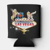 Las Vegas Welcome Sign On Starryの背景 缶クーラー (裏面)