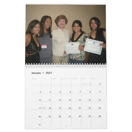 LASAラテンアメリカ学生連合 カレンダー (1月 2027)