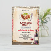 Lasagna and Wine night party invitation 招待状 (スタンド正面)