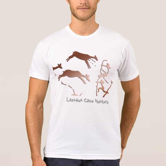 Lascauxの雄鹿の狩り Tシャツ (正面)