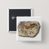 Lascauxの馬の石 缶バッジ (正面&裏面)