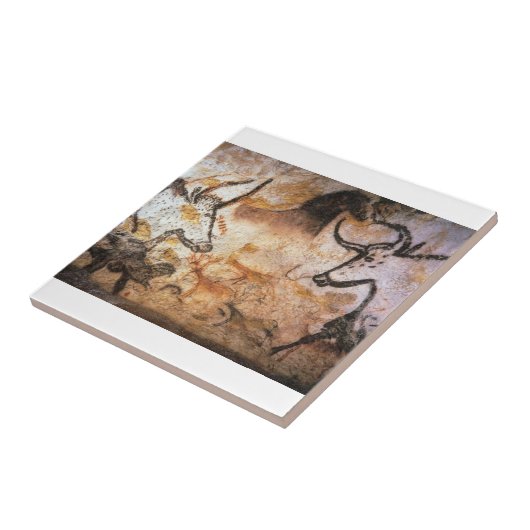 Lascaux Bulls Buffalo Cave Painting タイル (側面)