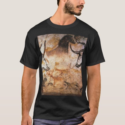 Lascaux Bulls Buffalo Cave Painting Tシャツ (正面)