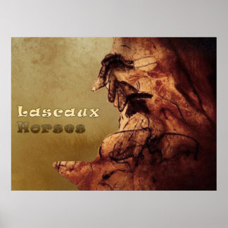 Lascaux Horses ポスター
