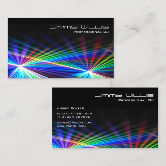 Laser カッコいい Light Club - DJ名刺 名刺 (正面/裏面)