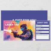 Laser Tag Gift Certificate  招待状 (正面/裏面)