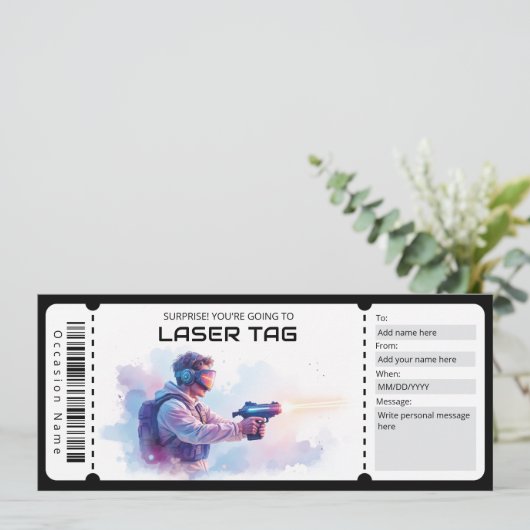 Laser Tag Ticket  招待状 (スタンド正面)