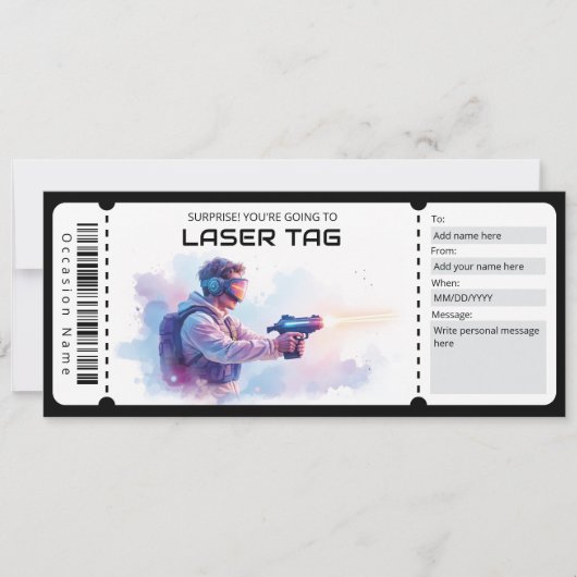 Laser Tag Ticket  招待状 (正面)
