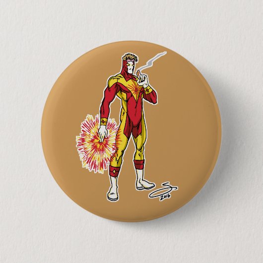 Laserblastボタン 缶バッジ (正面)