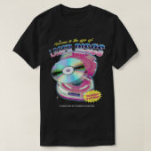 LaserDiscムービーナイトビデオヴィンテージ80s 90s Tech M Tシャツ (デザイン正面)