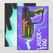 Lasertag Karte 招待状 (正面/裏面)
