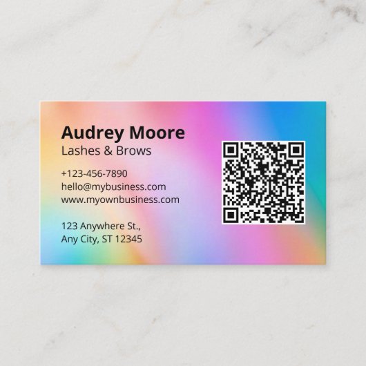 LashおよびBrowsサービス 名刺 (正面)