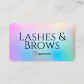 LashとBrows Techミニマルモダンリスト 名刺 (裏面)