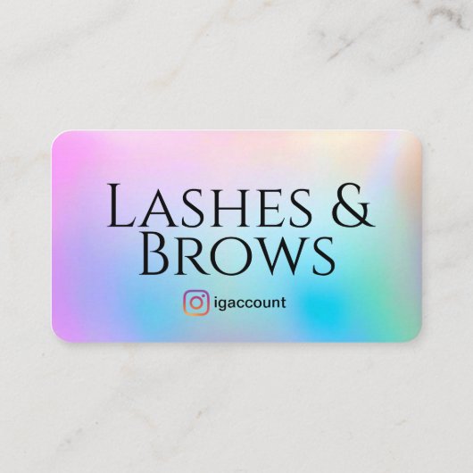 LashとBrows Techミニマルモダンリスト 名刺 (裏面)