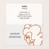 LashまつげエクステンションAfterCareインストラクション 名刺 (外部フラット)