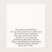 LashまつげエクステンションAfterCareインストラクション 名刺 (内部フラット)