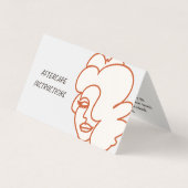 LashまつげエクステンションAfterCareインストラクション 名刺 (正面)