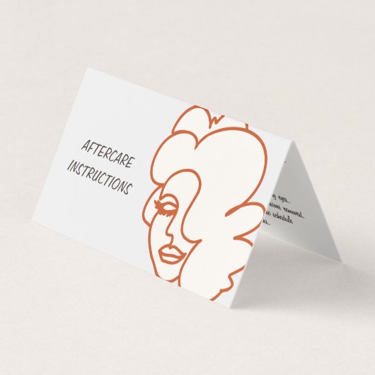 LashまつげエクステンションAfterCareインストラクション 名刺 (正面)