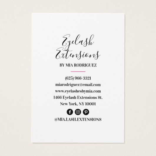 Lashクライアントのレコードまつげ拡張モダン白 (裏面)