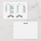 Lashクライアントレコードカード 名刺 (正面/裏面)