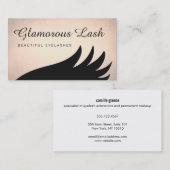 Lash拡張はっきりした金ゴールド 名刺 (正面/裏面)
