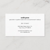 Lash拡張はっきりした金ゴールド 名刺 (裏面)