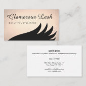 Lash拡張はっきりした金ゴールド 名刺 (正面/裏面)