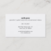 Lash拡張はっきりした金ゴールド 名刺 (裏面)