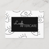 Lash拡張アフターケアカード 名刺 (正面)