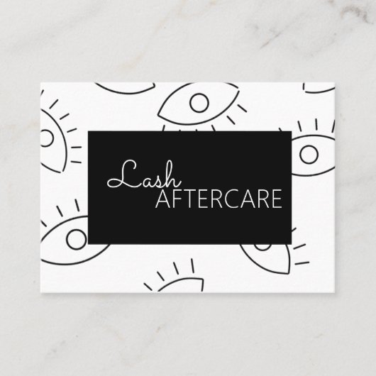 Lash拡張アフターケアカード 名刺 (正面)