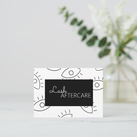 Lash拡張アフターケアカード 名刺 (スタンド正面)
