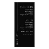 Lash拡張用価格表カード ラックカード (正面)