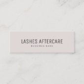 Lash Aftercare Instruction Card with QR Code  スキニー名刺 (正面)