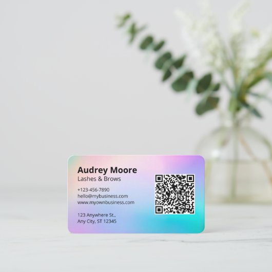 Lash and Brows Tech 名刺 (スタンド正面)