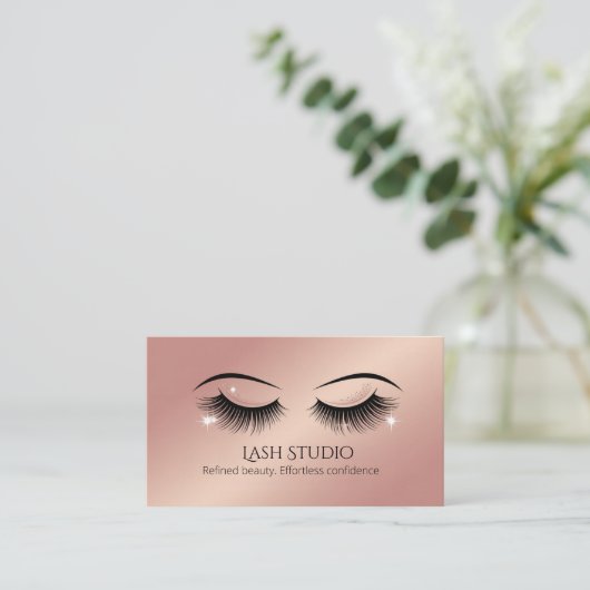 Lash Appointment Card Elegant Design 予約カード (スタンド正面)