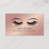 Lash Appointment Card Elegant Design 予約カード (正面)