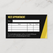 Lash Appointment Reminder Card Editable  名刺 (裏面)