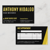 Lash Appointment Reminder Card Editable  名刺 (正面/裏面)