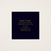 Lash Artistエレガント名刺ネイビー&金ゴールド (裏面)