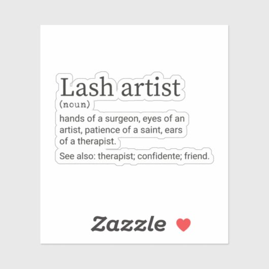 Lash Artist Definition、Lash Tech、Lash Artist シール (シート)