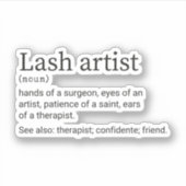 Lash Artist Definition、Lash Tech、Lash Artist シール (正面)