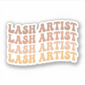 Lash Artist、Lash Tech、エステティシャン、メイクアップアーティスト シール (正面)