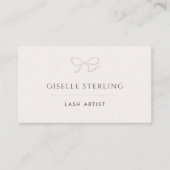 Lash Artist Pink Bow 名刺 (正面)