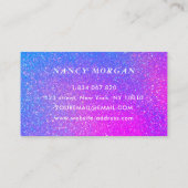 Lash Artist Typography Purple Holographic Glitter  名刺 (裏面)