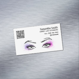 Lash BrowテクノロジカスタムーQR名刺 マグネット名刺