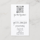 Lash BrowパーマネントメイクアップロゴQRCode金ゴールド銅 名刺 (裏面)